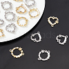 ARRICRAFT 16Pcs 4 Style Alloy Crystal Rhinestone Links FIND-AR0001-87-5