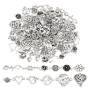   120Pcs 12 Styles Tibetan Style Alloy Connector Charms TIBE-PH0001-45-1