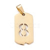 Ion Plating(IP) 304 Stainless Steel Pendants STAS-H144-02G-8-2