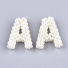 Handmade ABS Plastic Imitation Pearl Woven Beads FIND-T039-18-A-2