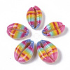 Printed Natural Cowrie Shell Beads X-SSHEL-R047-01-A06-2