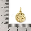 Brass Micro Pave Clear Cubic Zirconia Pendants KK-R162-002G-3