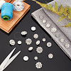 AHADERMAKER 80Pcs 4 Style Alloy Rhinestone Shank Buttons DIY-GA0003-58-4