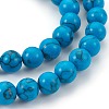 Synthetic Turquoise Beads Strands G-E511-02-6mm-3