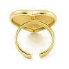 Brass Open Cuff Rings for Women RJEW-U011-03G-01-3