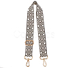 Two Tone Rhombus Pattern Polyester Braided Adjustable Bag Handles FIND-WH0129-27A-1