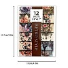 12Pcs Butterfly Flower Clock Theme Scrapbook Paper Pads PW-WG30E9C-01-6