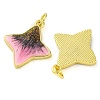 Brass Enamel Pendants KK-S401-14G-2