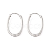Brass Oval Hinged Hoop Earrings for Men Women KK-A172-35S-3