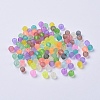 Transparent Frosted Glass Beads X-FGLA-R001-4mm-M-5