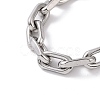 201 Stainless Steel Oval Link Chain Bracelets for Men BJEW-R313-07P-5