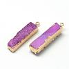 Natural Druzy Agate Pendants G-Q499-M-3