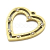 Ion Plating(IP) 304 Stainless Steel Rhinestone Pendants STAS-U034-01G-2