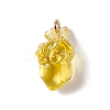 Transparent Resin Pendants RESI-E028-01G-07-2