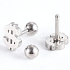 201 Stainless Steel Barbell Cartilage Earrings EJEW-R147-27-2