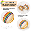 Unicraftale 4Pcs 4 Style Pride Finger Rings RJEW-UN0001-21G-4