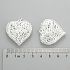 Brass Filigree Heart Pendants KK-BB11644-3
