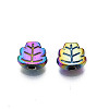 Rack Plating Rainbow Color Alloy Beads PALLOY-S180-334-2