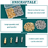 Unicraftale 200Pcs 4 Style 316 Surgical Stainless Steel Folding Crimp Ends FIND-UN0001-31-5