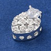 Rack Plating Brass Micro Pave Cubic Zirconia Beads KK-Z082-08S-2