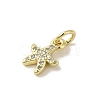 Brass Micro Pave Cubic Zirconia Charms KK-M283-22D-01-2