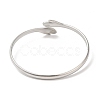 304 Stainless Steel Double Hands Hug Open Cuff Bangle BJEW-L682-003P-2