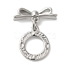 Brass Micro Pave Clear Cubic Zirconia Toggle Clasps KK-N254-70P-3