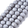 Electroplate Glass Beads Strands X-EGLA-A034-P6mm-A16-1