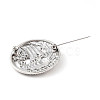 Tibetan Style Alloy Brooches JEWB-O016-03C-AS-2