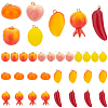  70Pcs 7 Style Opaque Imitation Fruit Acrylic Pendants SACR-PH0002-09-1