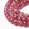 Spray Painted Glass Beads Strands X-GLAA-A038-C-62-3