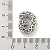Platinum Plated Brass Micro Pave Cubic Zirconia Pendants KK-L073-001P-G-3