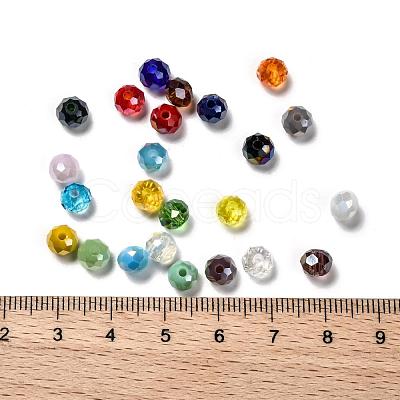 24 Colors Electroplate Glass Beads EGLA-JP0002-04B-6mm-1