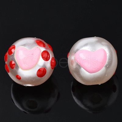 ABS Plastic Imitation Pearl Beads KY-N015-104-1