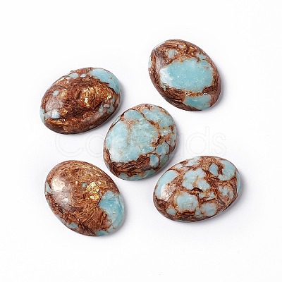 Assembled Bronzite and Imperial Jasper Cabochons X-G-O124-03-1