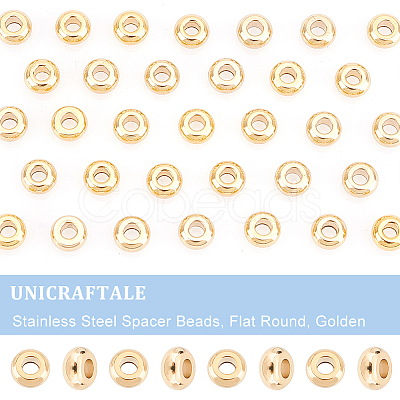 Unicraftale 100Pcs 304 Stainless Steel Spacer Beads STAS-UN0044-36-1