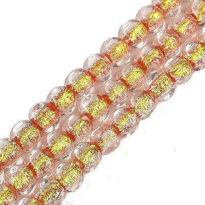 Handmade Foil Lampwork Beads Strands FOIL-K003-05G-1