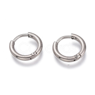 Tarnish Resistant 201 Stainless Steel Huggie Hoop Earrings EJEW-L256-05M-P-1