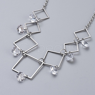 304 Stainless Steel Necklaces NJEW-JN02685-01-1