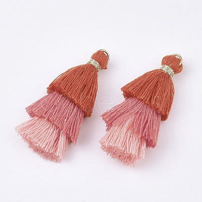 Polycotton(Polyester Cotton) Tassel Pendant Decorations X-FIND-T018-30-1