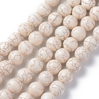 Synthetic Magnesite Beads Strands G-E018-16mm-1