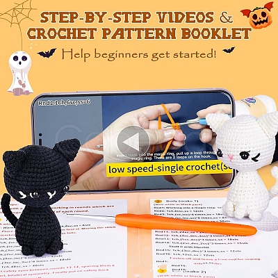 DIY Cat Crochet Knitting Beginner Kit PW-WG9BF43-03-1