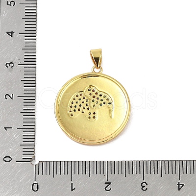 Brass Micro Pave Cubic Zirconia Pendants KK-E111-04G-1