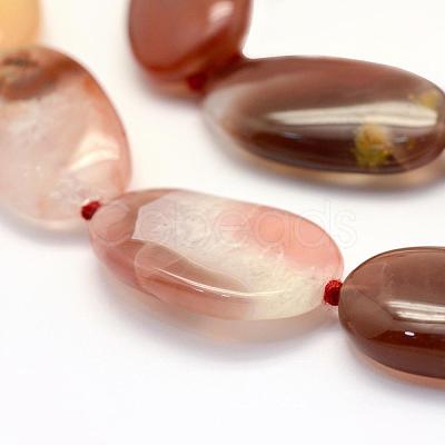 Natural South Red Agate Beads Strands G-E395-07A-1