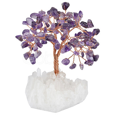 Natural Amethyst Chips Tree Decorations PW23101889558-1