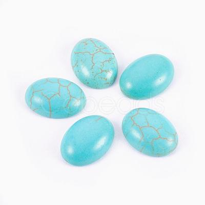 Synthetic Turquoise Cabochons G-H1554-10x8x4-1