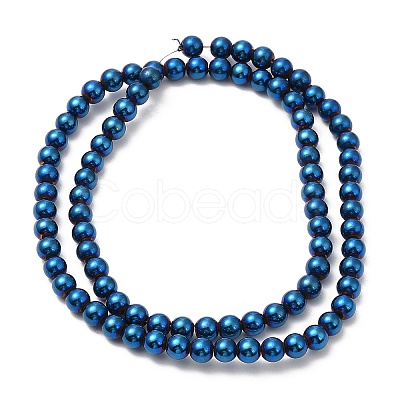 Electroplate Synthetic Non-magnetic Hematite Beads Strands G-E602-04B-1