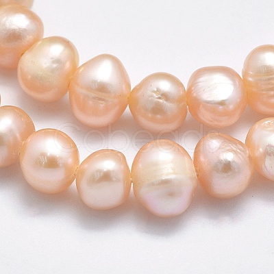 Natural Cultured Freshwater Pearl Beads Strands PEAR-F007-48A-01-1