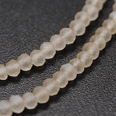 Half Rainbow Plated Faceted Rondelle Glass Bead Strands EGLA-L007-A16-4mm-1