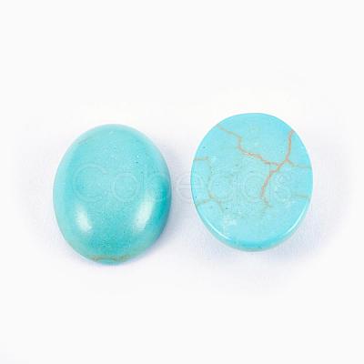 Synthetic Turquoise Cabochons G-H1554-10x8x4-1